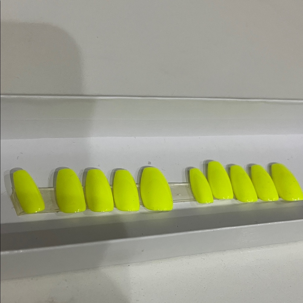 Neon Yellow Press-On Nails